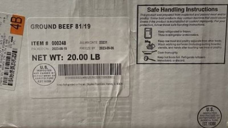The beef was recalled over concerns that it might be contaminated with foreign matter.