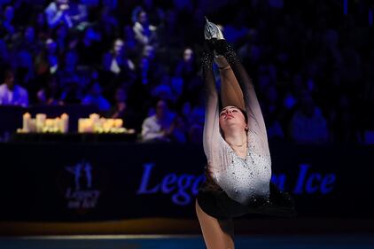 Ice skaters performing