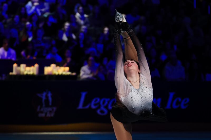 Ice skaters performing