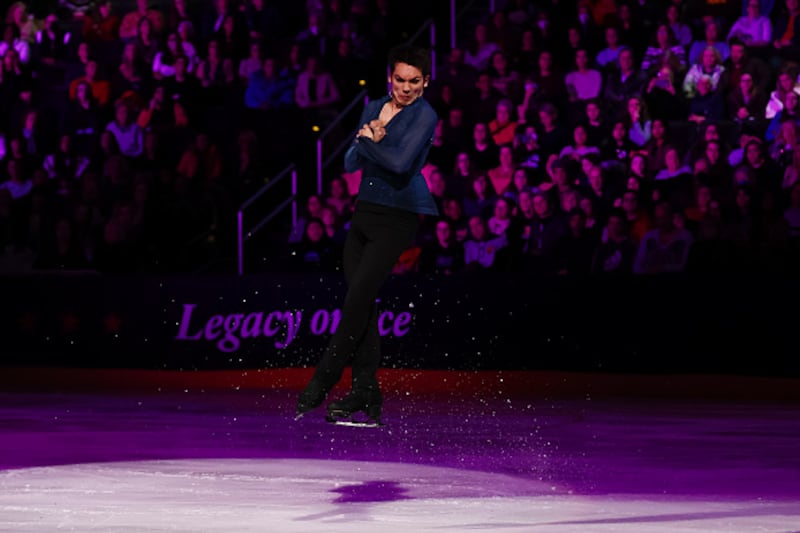 Ice skaters performing