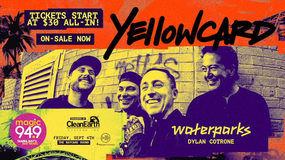 Yellowcard at The BayCare Sound - Tickets on sale now!