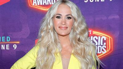 Carrie Underwood attends the 2021 CMT Music Awards at Bridgestone Arena on June 9, 2021, in Nashville, Tennessee.